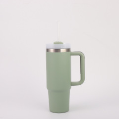 Wholesale 30oz Spray Coated Stainless Steel Handle Cup | B2B Laser-Ready Thermal Tumblers