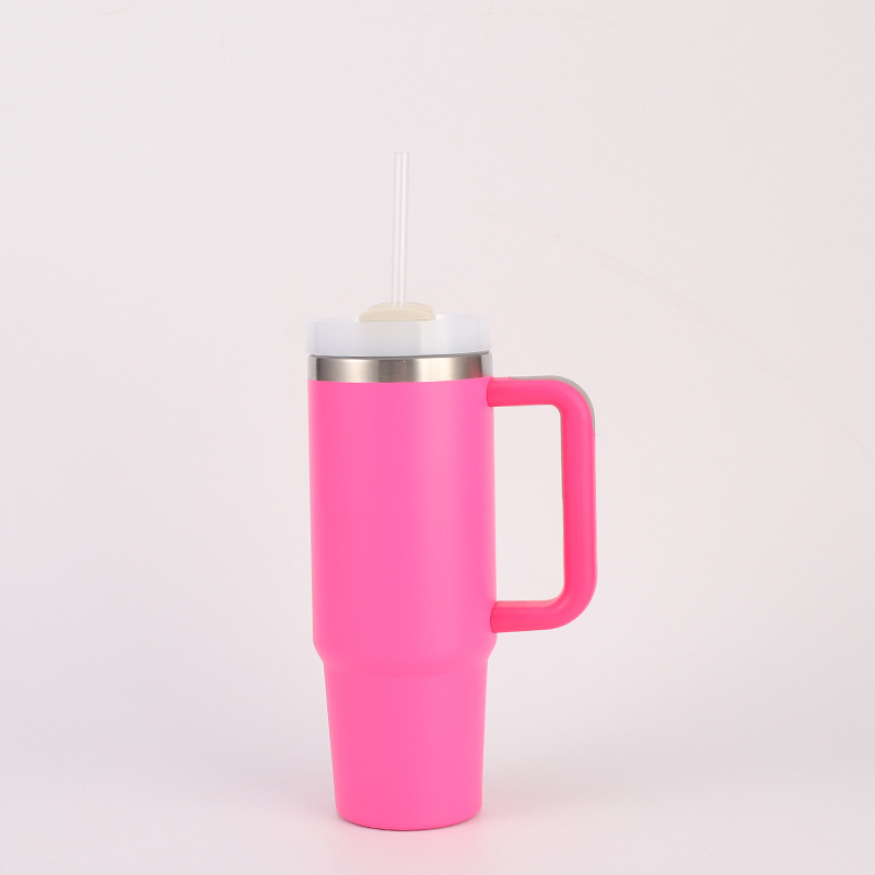 Wholesale 30oz Spray Coated Stainless Steel Handle Cup | B2B Laser-Ready Thermal Tumblers