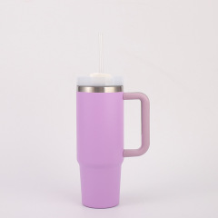 Wholesale 30oz Spray Coated Stainless Steel Handle Cup | B2B Laser-Ready Thermal Tumblers