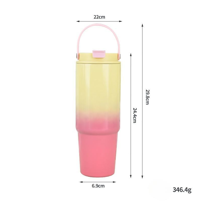 Wholesale 30oz Gradient Spray Painted Stainless Steel Handle Cup | B2B Thermal Tumbler Supplier