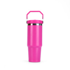 Wholesale 30oz Full-Body Electroplated Stainless Steel Tumbler | B2B Spray Coated Edge Handle Cups