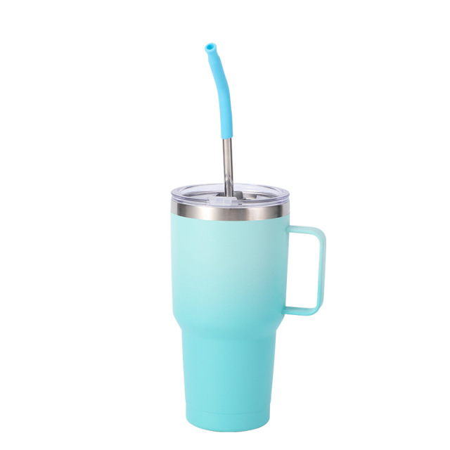 Wholesale 30oz Gradient Spray Coated Stainless Steel Handle Cup | B2B Thermal Tumbler Supplier