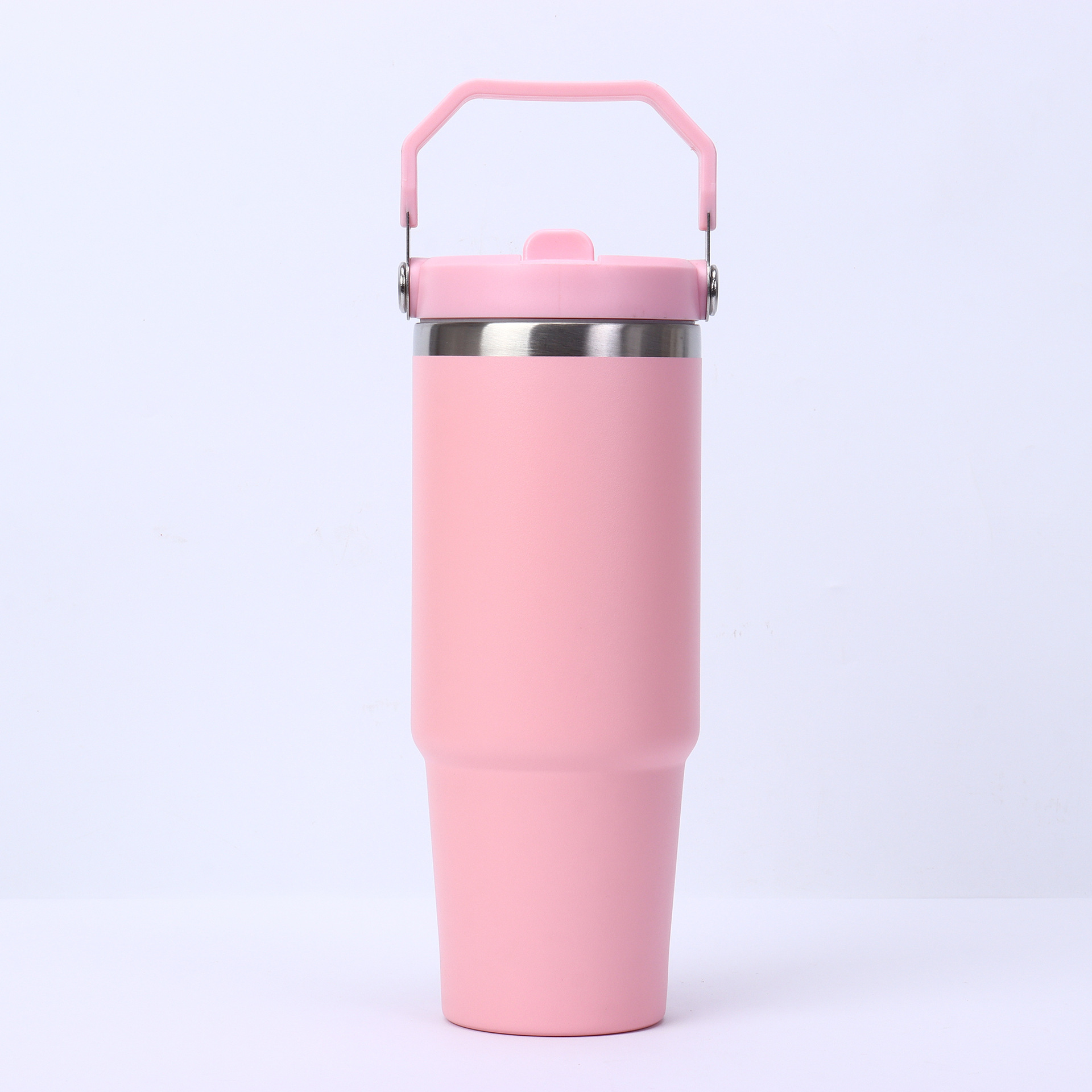 30oz Double-Walled Stainless Steel Vacuum Insulated Travel Mug with Handle