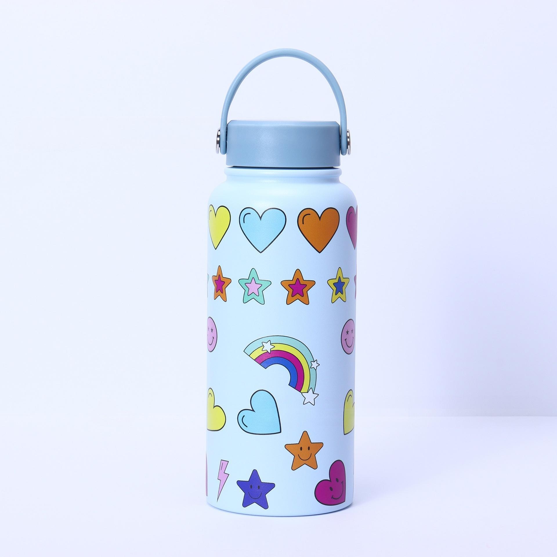 Bulk 32oz Double-Walled Stainless Steel Water Bottles - Custom Patterns & Pantone Colors, Low MOQ 100 for Kids' Brands & Corporate Gifts