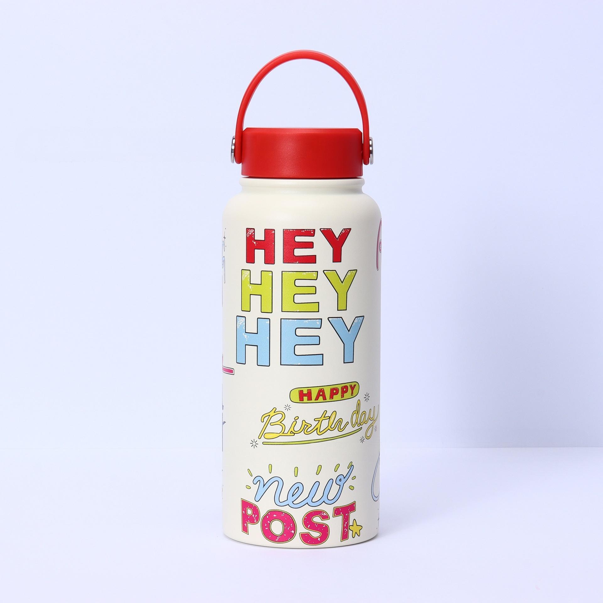Bulk 32oz Double-Walled Stainless Steel Water Bottles - Custom Patterns & Pantone Colors, Low MOQ 100 for Kids' Brands & Corporate Gifts