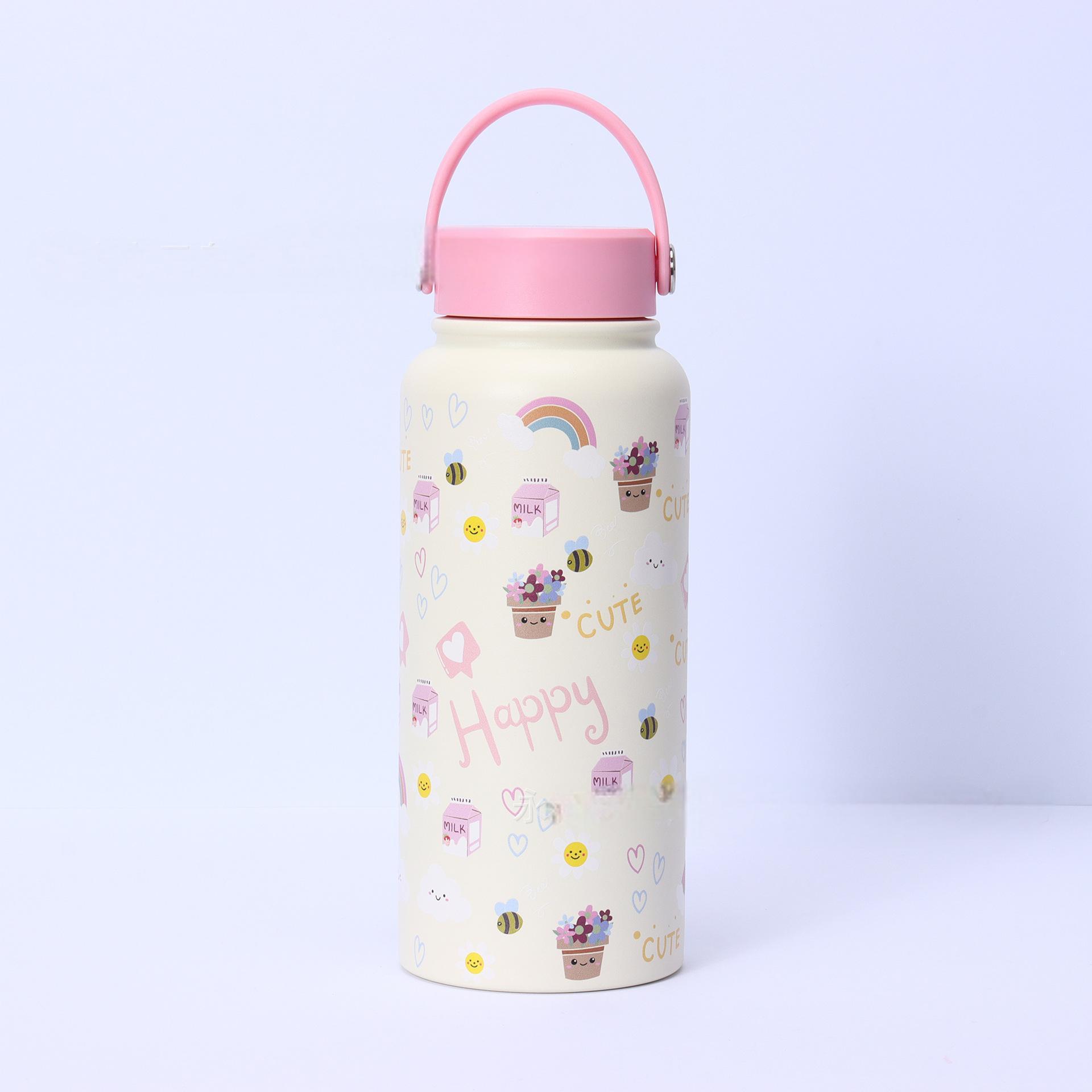Bulk 32oz Double-Walled Stainless Steel Water Bottles - Custom Patterns & Pantone Colors, Low MOQ 100 for Kids' Brands & Corporate Gifts