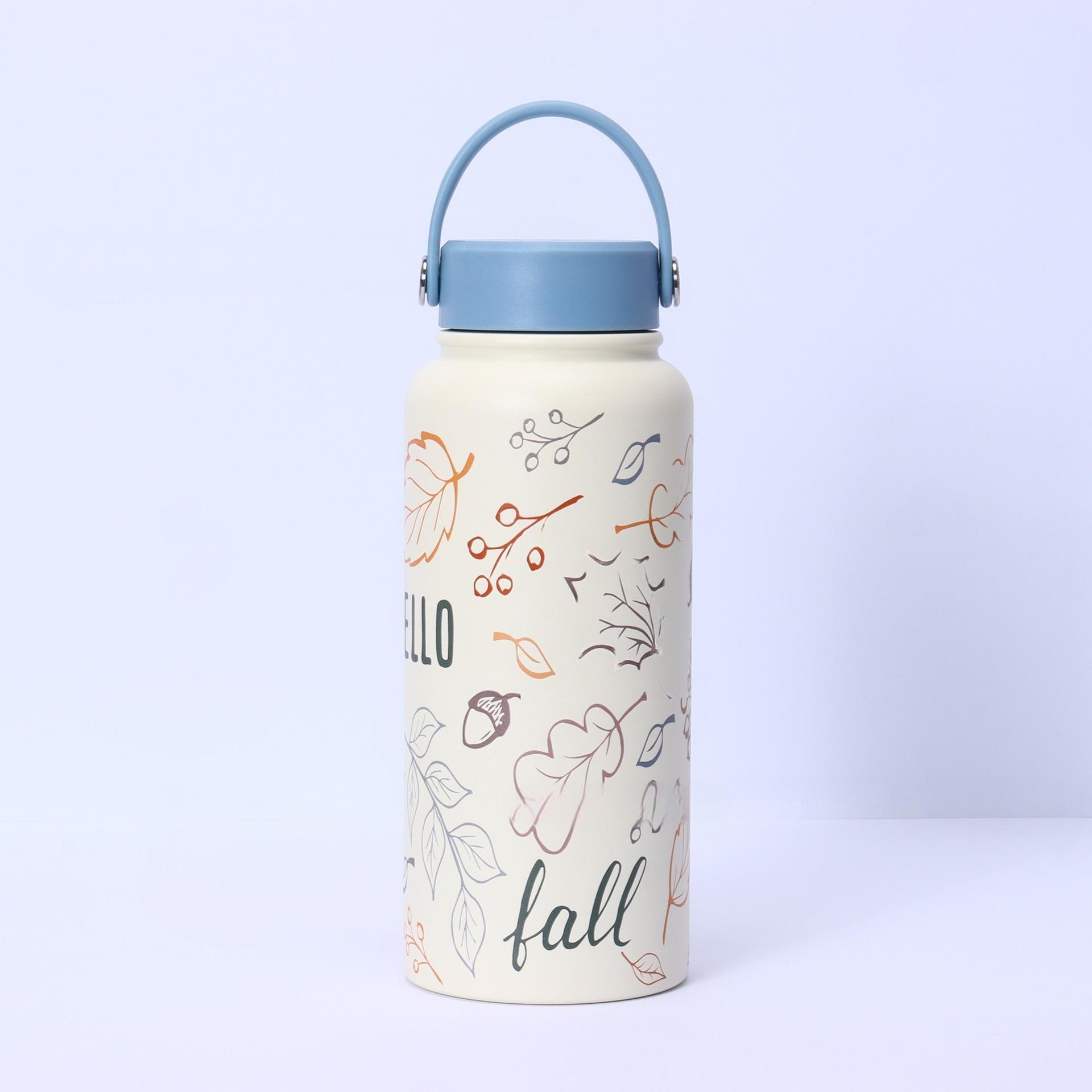Bulk 32oz Double-Walled Stainless Steel Water Bottles - Custom Patterns & Pantone Colors, Low MOQ 100 for Kids' Brands & Corporate Gifts