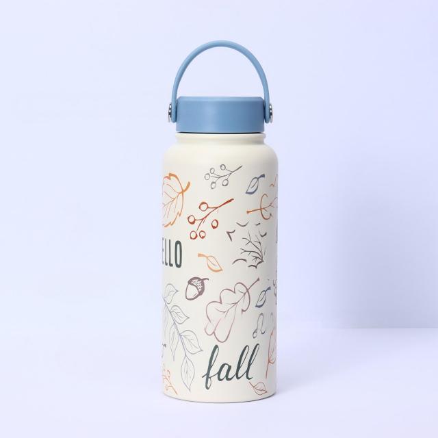 Bulk 32oz Double-Walled Stainless Steel Water Bottles - Custom Patterns & Pantone Colors, Low MOQ 100 for Kids' Brands & Corporate Gifts