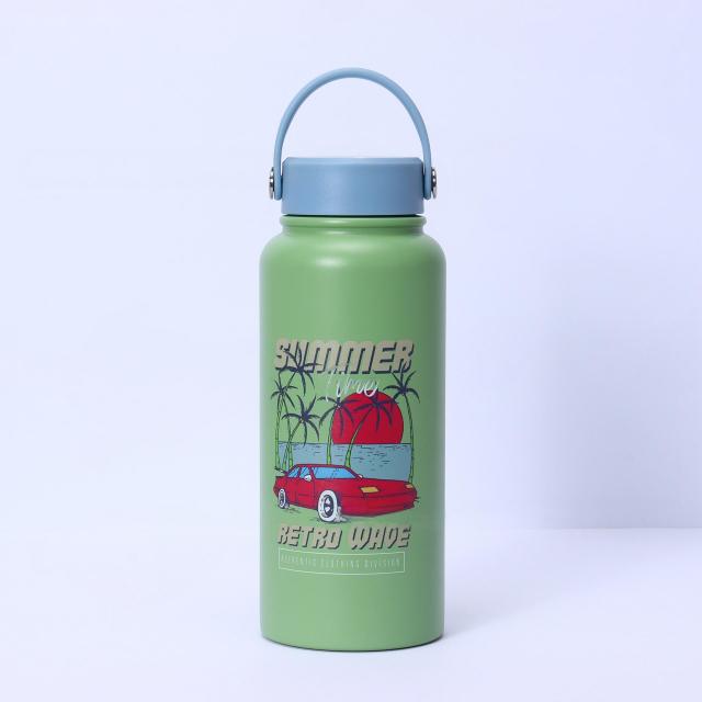 Bulk 32oz Double-Walled Stainless Steel Water Bottles - Custom Patterns & Pantone Colors, Low MOQ 100 for Kids' Brands & Corporate Gifts