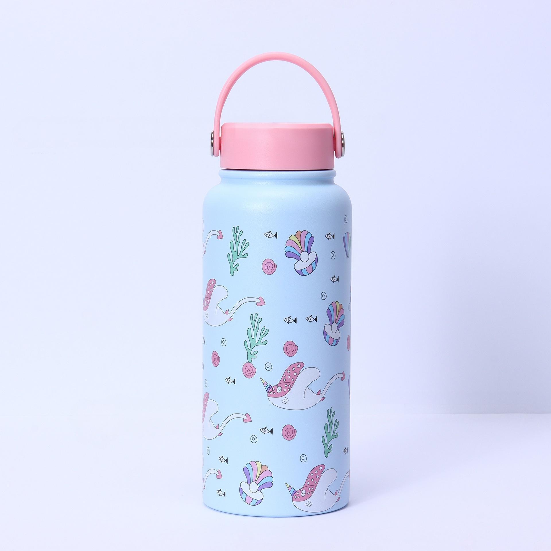 Bulk 32oz Double-Walled Stainless Steel Water Bottles - Custom Patterns & Pantone Colors, Low MOQ 100 for Kids' Brands & Corporate Gifts