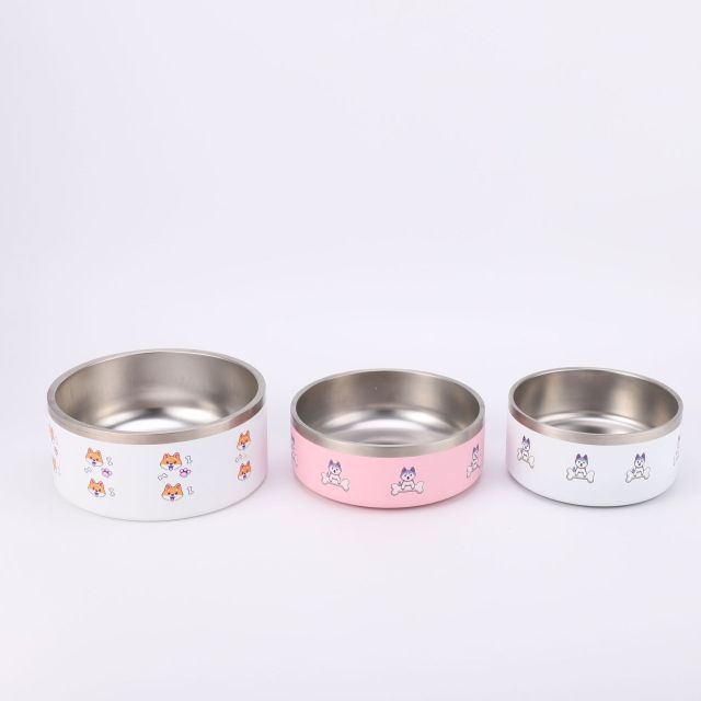 Wholesale Multi-Size Customizable Double-Wall Stainless Steel Pet Bowl | B2B Pet Feeding Solution