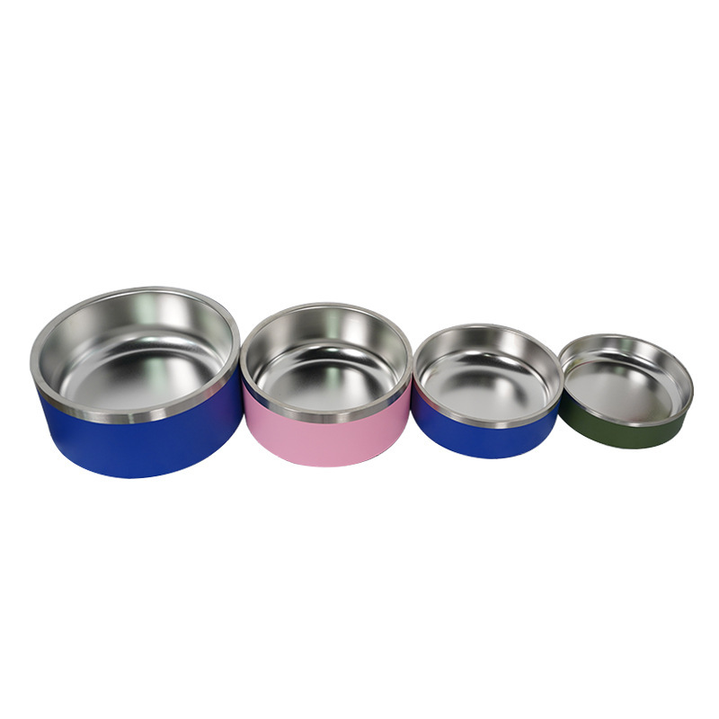 Wholesale Multi-Size Customizable Double-Wall Stainless Steel Pet Bowl | B2B Pet Feeding Solution