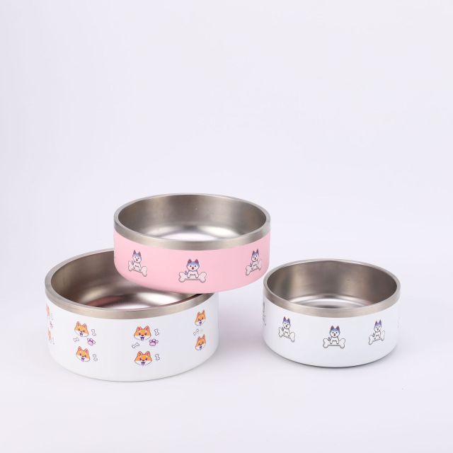 Wholesale Multi-Size Customizable Double-Wall Stainless Steel Pet Bowl | B2B Pet Feeding Solution