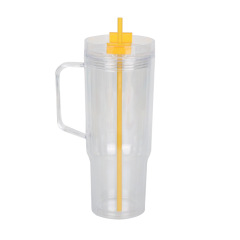 Wholesale 40oz DIY Snowglobe Tumbler with Handle | B2B Double-Wall Plastic Custom Drinkware