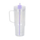 Wholesale 40oz DIY Snowglobe Tumbler with Handle | B2B Double-Wall Plastic Custom Drinkware
