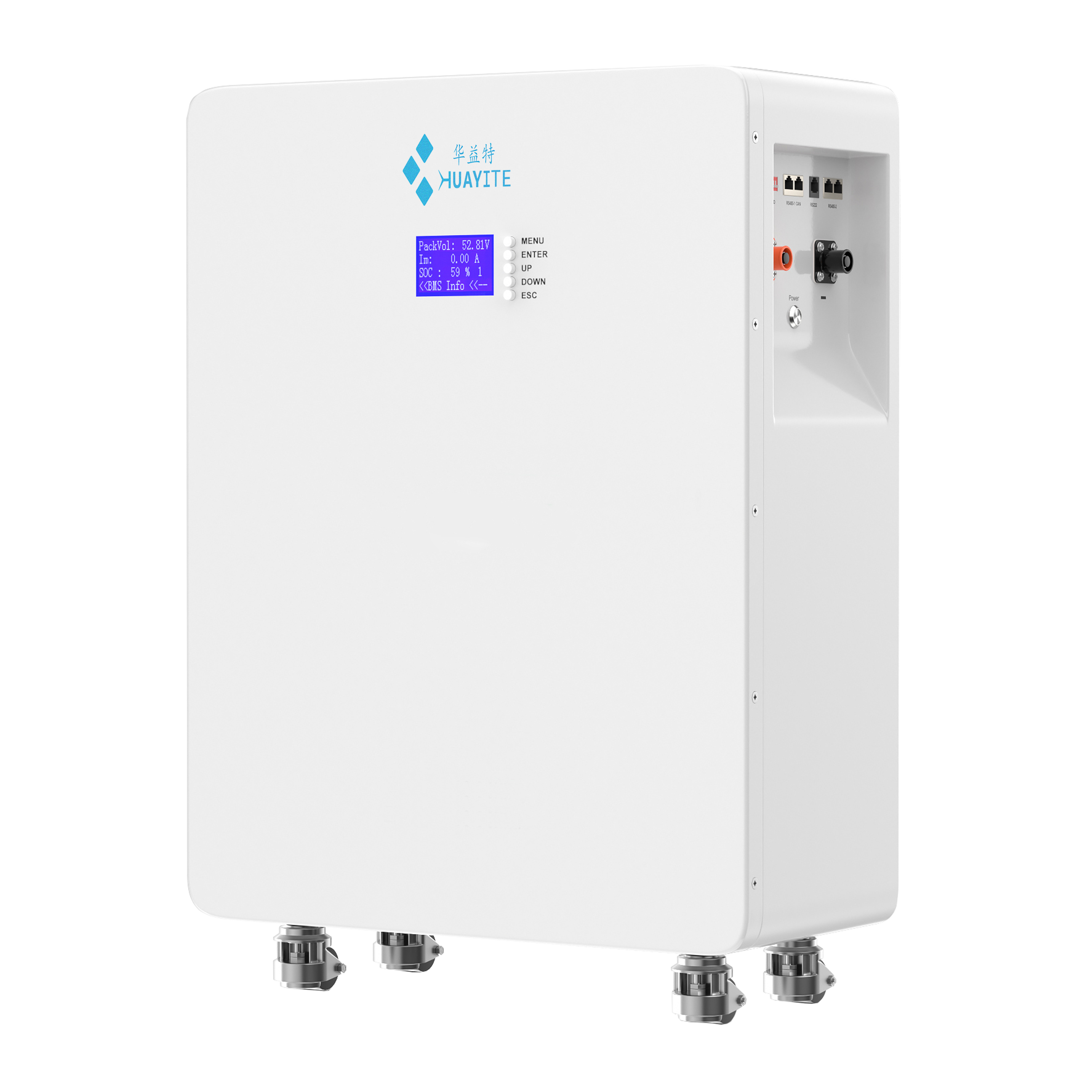 LFP-F Series LiFePO4 BATTERY SYSTEM 5.12-10.24KWH|48VDC|Floor standing with wheels