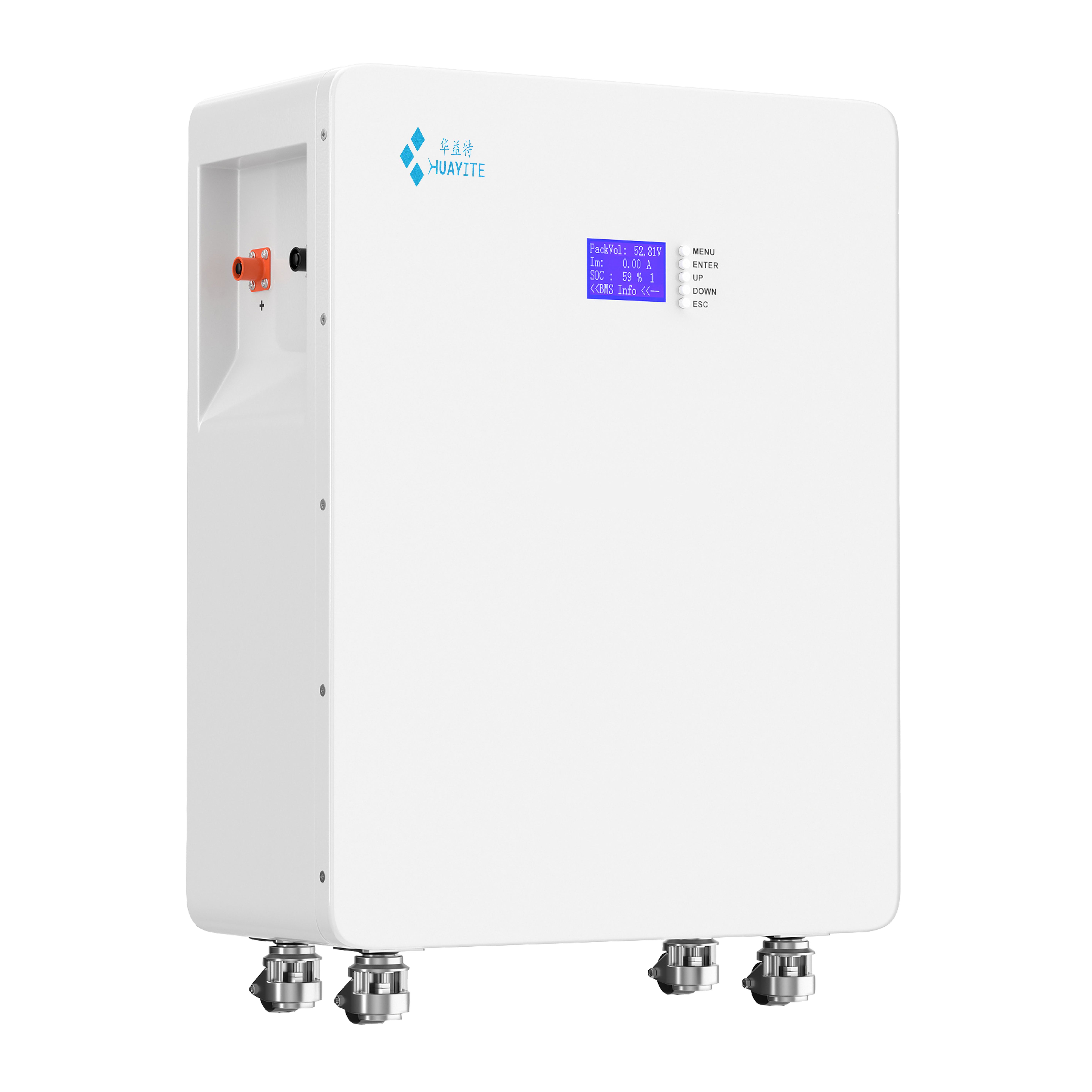 LFP-F Series LiFePO4 BATTERY SYSTEM 5.12-10.24KWH|48VDC|Floor standing with wheels