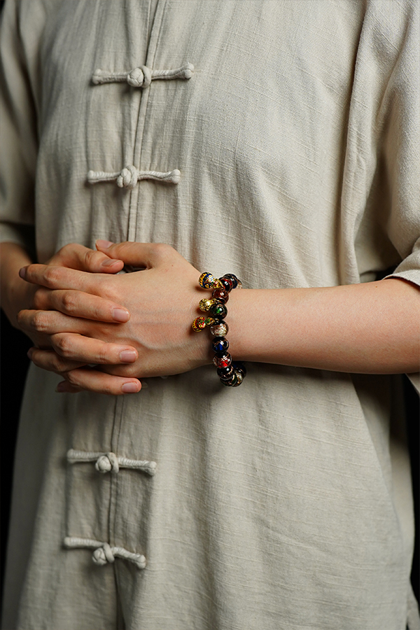 Sovereign Guard Amulet with Agate Beads for Men - Health, Wealth, and Love