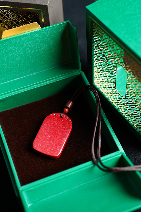 Purple Gold Sandalwood Amulet for Men's Health, Wealth, and Love