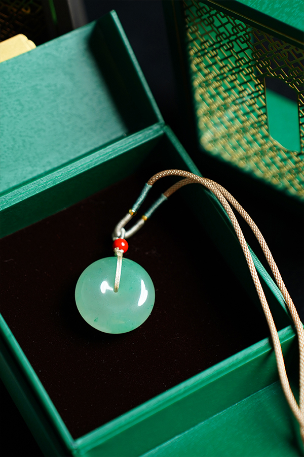 Fortune Flows - Four Seas Jadeite Amulet of Peace and Prosperity