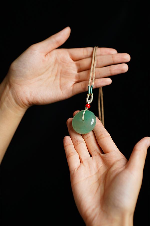 Fortune Flows - Four Seas Jadeite Amulet of Peace and Prosperity