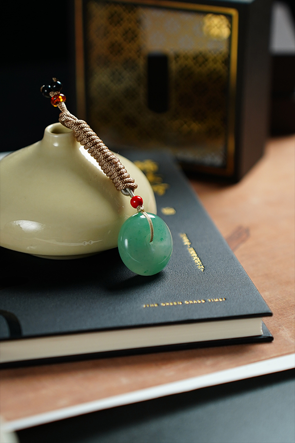 Fortune Flows - Four Seas Jadeite Amulet of Peace and Prosperity