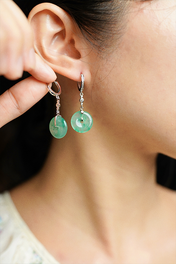 Jadeite Essence - Blessing Nurturing Earrings