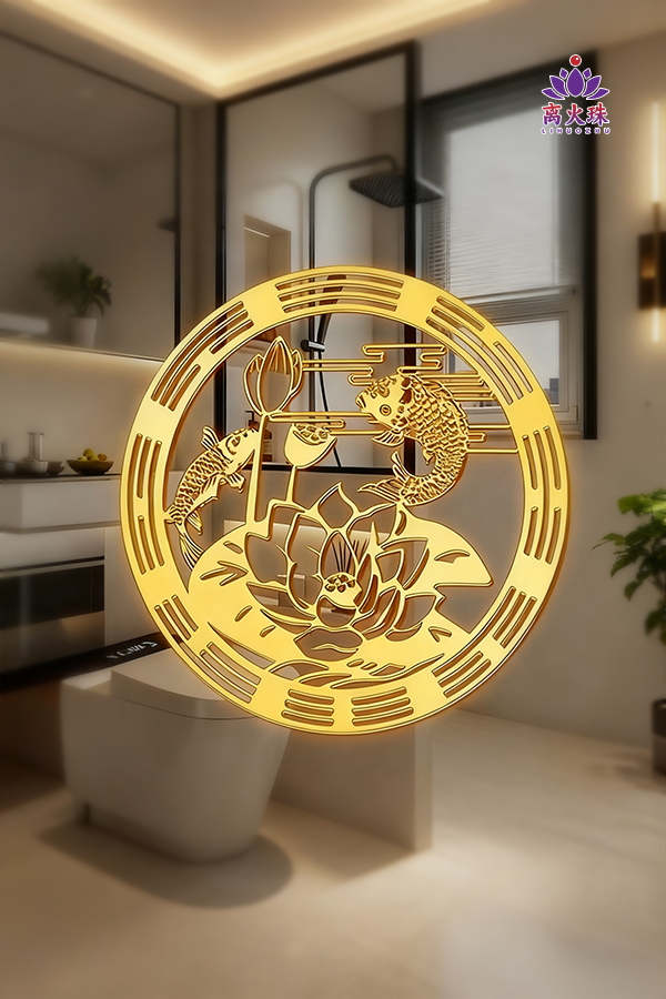 Lotus and Goldfish Purifying Sticker for Bathroom and Kitchen