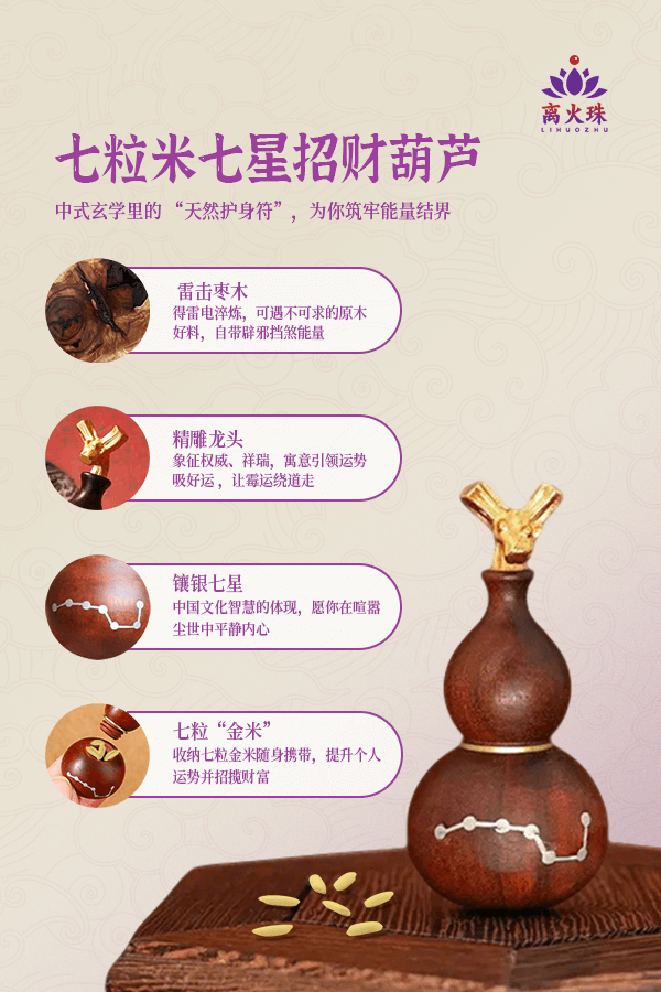 Lightning-Struck Jujube Wood Dragon Head Gourd Pendant