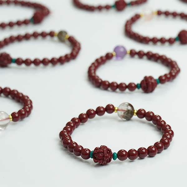 Purple Gold Sand Chinese Zodiac Animal Five Elements Bracelet