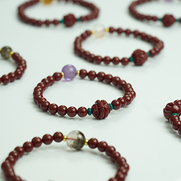 Purple Gold Sand Chinese Zodiac Animal Five Elements Bracelet