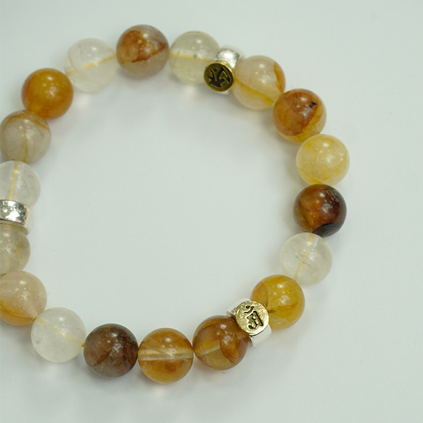 Yellow Glue Flower Three-in-One Zodiac Bracelet