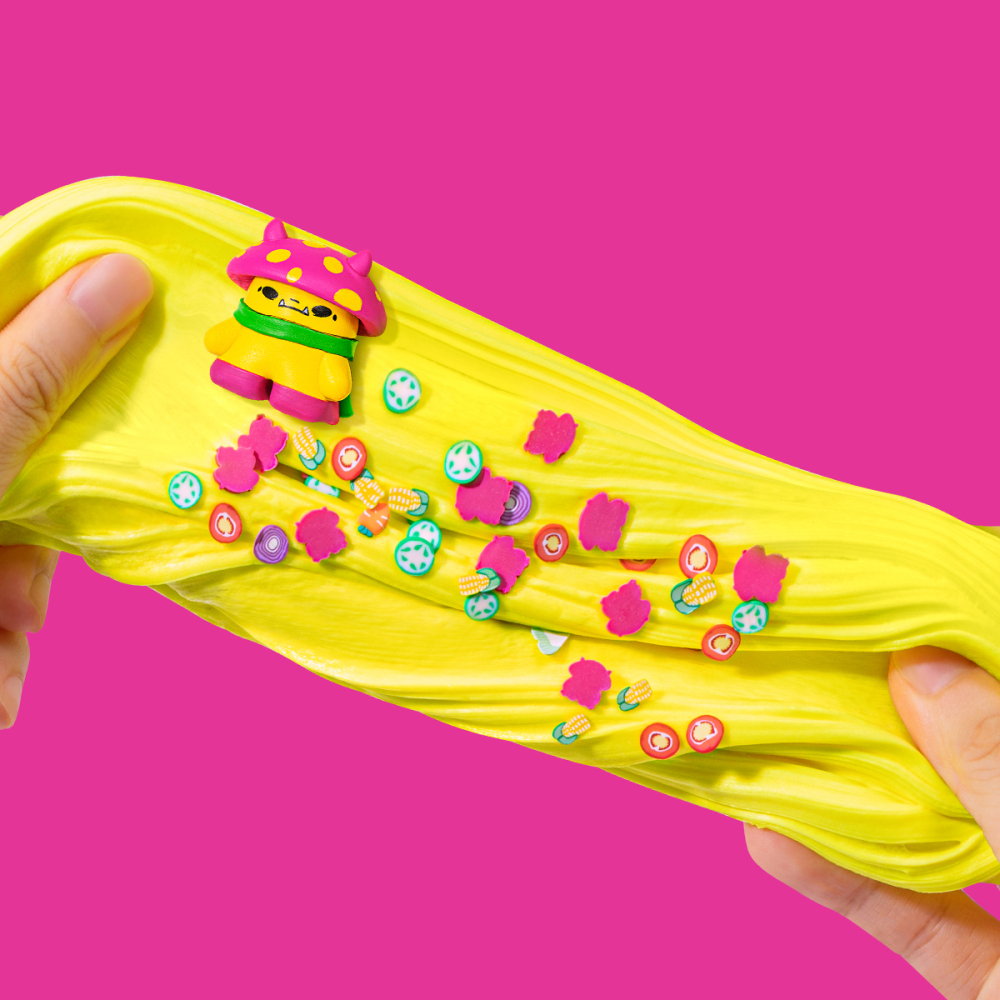 Slymu PufflySlime passion pop,5X Expandable Puffly foam slime,Free MOGU Toy, Non-Sticky & Safe for Kids