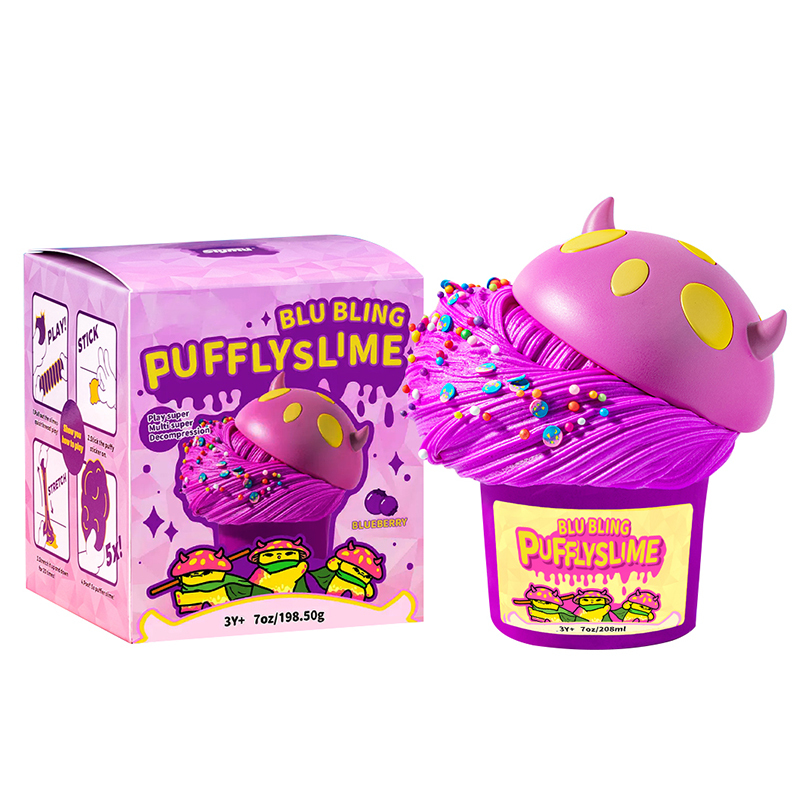 Puffly Slime Blu Bling