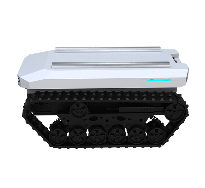 GT-01, All-terrain Multi-functional Heavy-duty Tracked Robot Chassis, Load Capacity of 300 kg , Supports ROS Development, Standard CAN Communication Protocol, Can be used for Outdoor RTK Navigation and Laser Navigation.