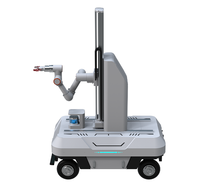 ​​CMR-H1,Omni-Directional Mobile Robot,with  6-Axis Robotic Arm,1000mm Lift(RS232 Control), AI Vision Fusion, support ROS1/CANFD Control/navgatiom(mqtt)