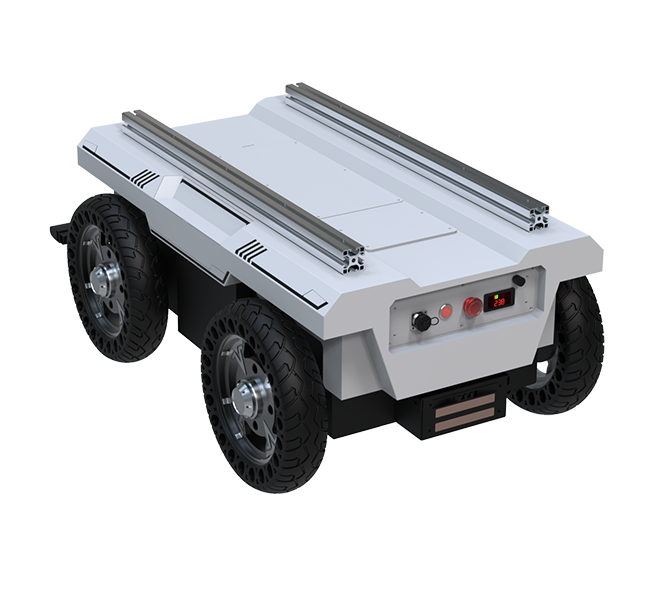 PT-01 Pro, Four-Wheel Differential Mobile Robot Chassis, Supports ROS & ROS2 Development,Standard RS232 Communication Protocol,  Load Capacity of 80 kg, Suitable for indoor and Outdoor Navigation Development.