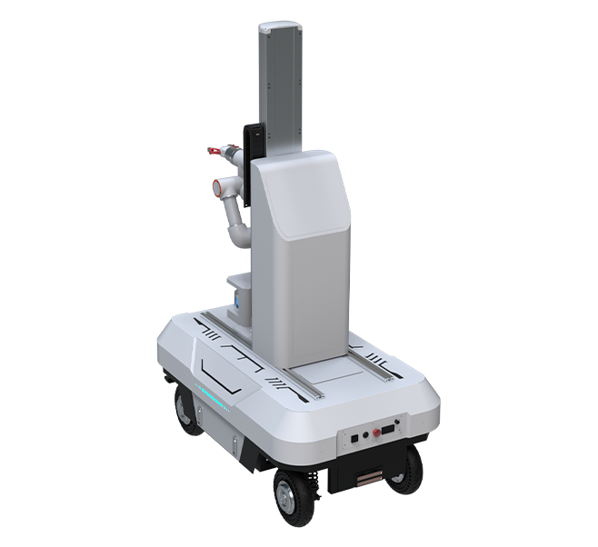 ​​CMR-H1,Omni-Directional Mobile Robot,with  6-Axis Robotic Arm,1000mm Lift(RS232 Control), AI Vision Fusion, support ROS1/CANFD Control/navgatiom(mqtt)