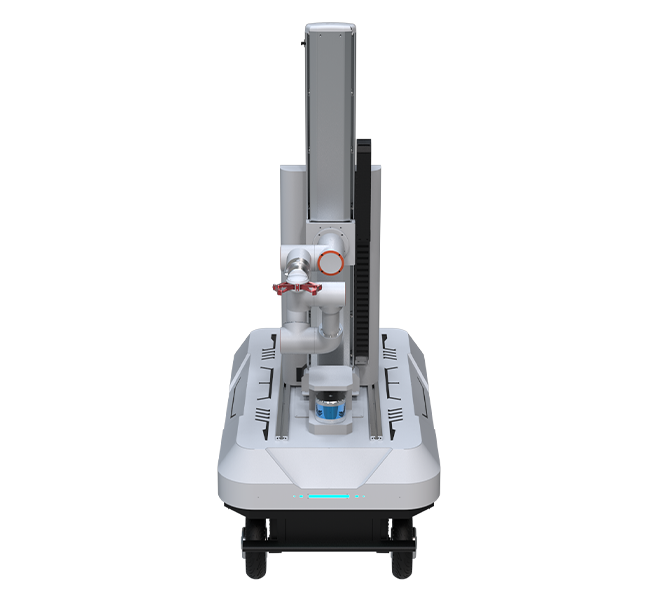 ​​CMR-H1,Omni-Directional Mobile Robot,with  6-Axis Robotic Arm,1000mm Lift(RS232 Control), AI Vision Fusion, support ROS1/CANFD Control/navgatiom(mqtt)