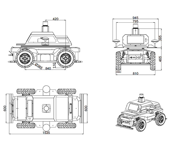 ​​AMR-M1,Autoware-Compatible Ackermann Mobile Robot for Academic R&D, Featuring All-Terrain SLAM & RTK Navigation, Open-Source Control Stack & Multi-Scenario Algorithm Validation​​