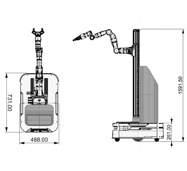 ​​CMR-D1 Pro,Industrial Manipulator,ROS-Driven Embodied Intelligence Platform with 1000mm Lift & 3D Vision Fusion,Enabling ±1cm Precision in Smart Factory Automation​