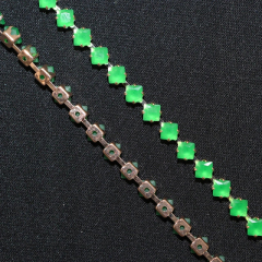 4*4mm Bling Rhinestone Zircon Chain for Jewelry Making Manufacturer