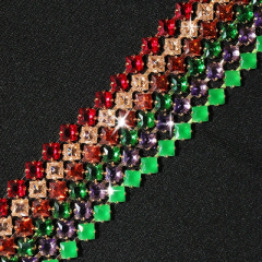4*4mm Bling Rhinestone Zircon Chain for Jewelry Making Manufacturer