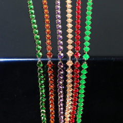 4*4mm Bling Rhinestone Zircon Chain for Jewelry Making Manufacturer