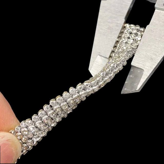 Black Beaded Crystal Chain Trim for Shoe Bag Decor Wholesale