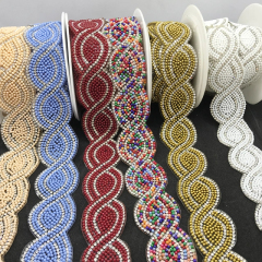 Bling Beaded Rhinestone Ribbon Trim Wholesale