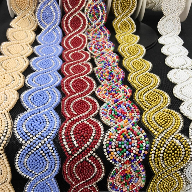 Bling Beaded Rhinestone Ribbon Trim Wholesale