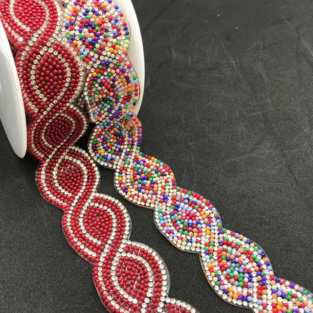 Bling Beaded Rhinestone Ribbon Trim Wholesale