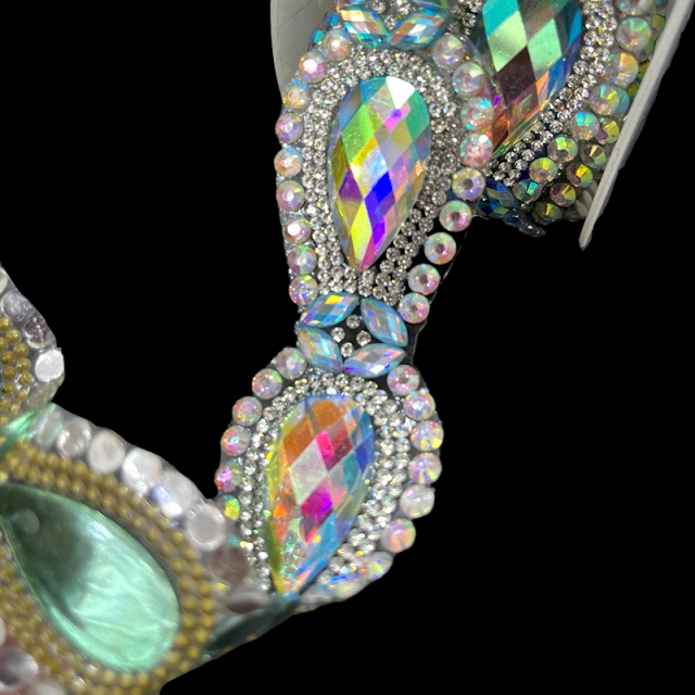 Bling Drop Shaped Gem Trim Iron On Clothes Shoes Supplier