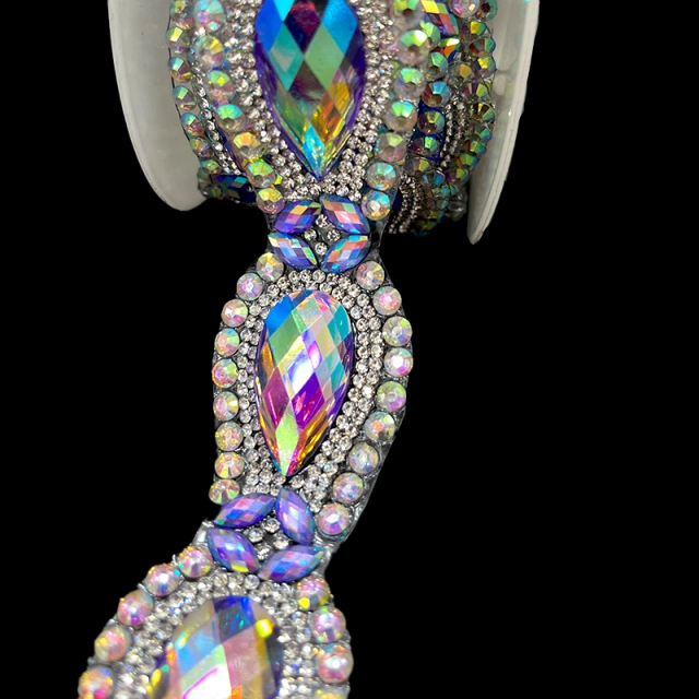 Bling Drop Shaped Gem Trim Iron On Clothes Shoes Supplier